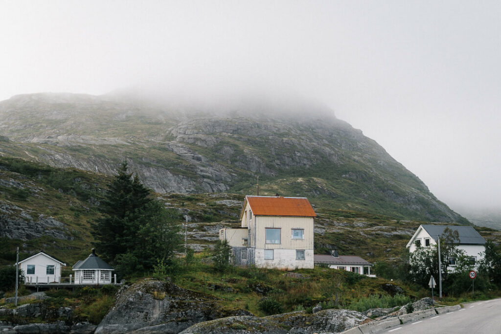 on the road to Reine Lofoten