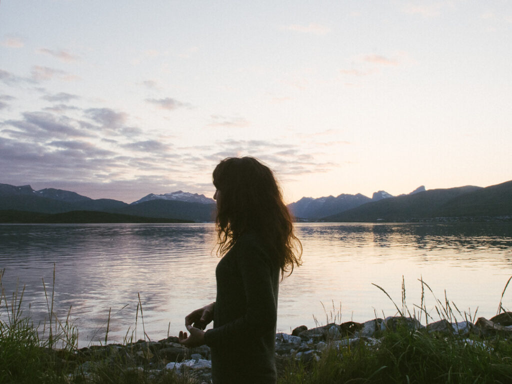 Sunset watching near Tromso