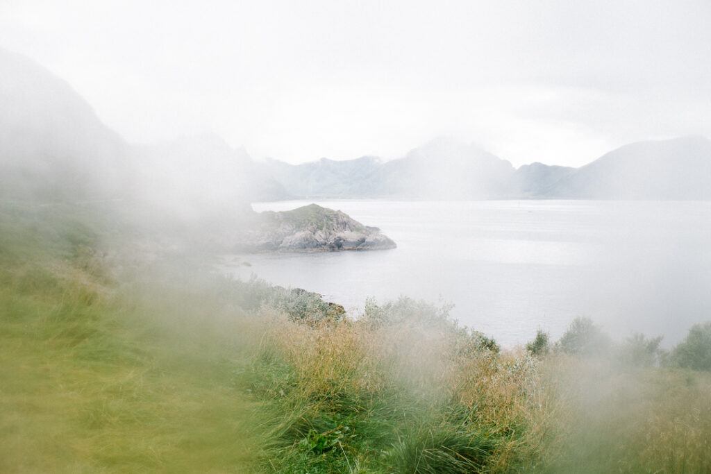 Blurry Landscape through window and fog