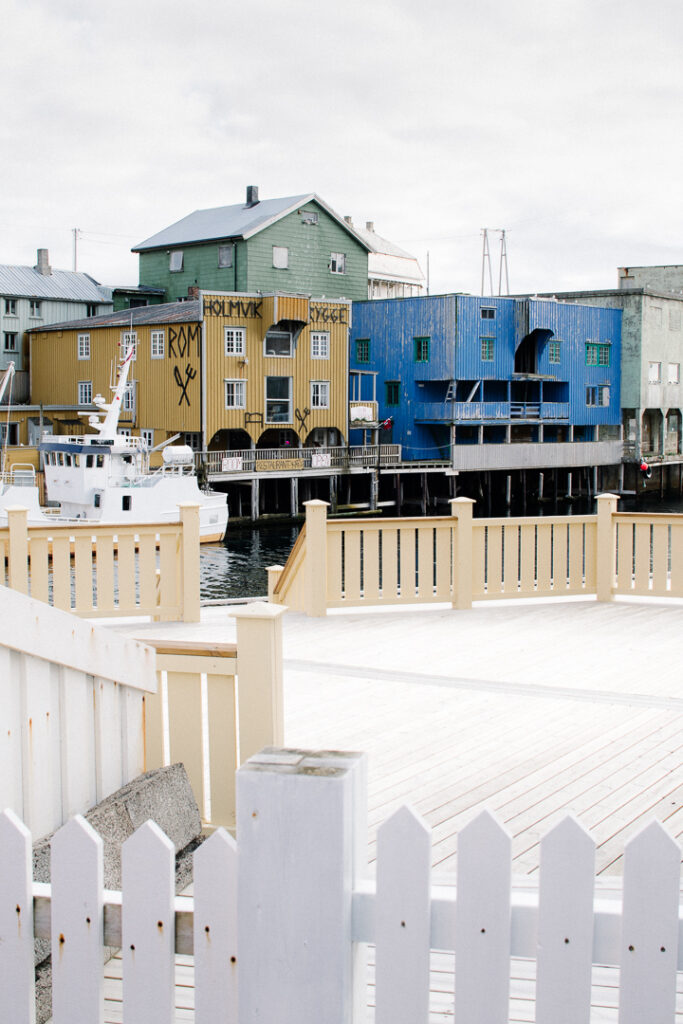 Colorfull stilt houses in Kyksund